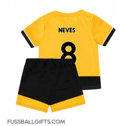 Wolves Ruben Neves #8 Fußballbekleidung Heimtrikot Kinder 2022-23 Kurzarm (+ kurze hosen)